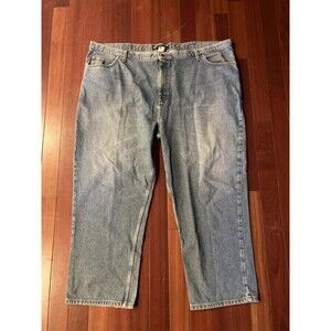 Roundtree & Yorke Jeans Mens 52x30 Blue Straight Loose Fit Pants